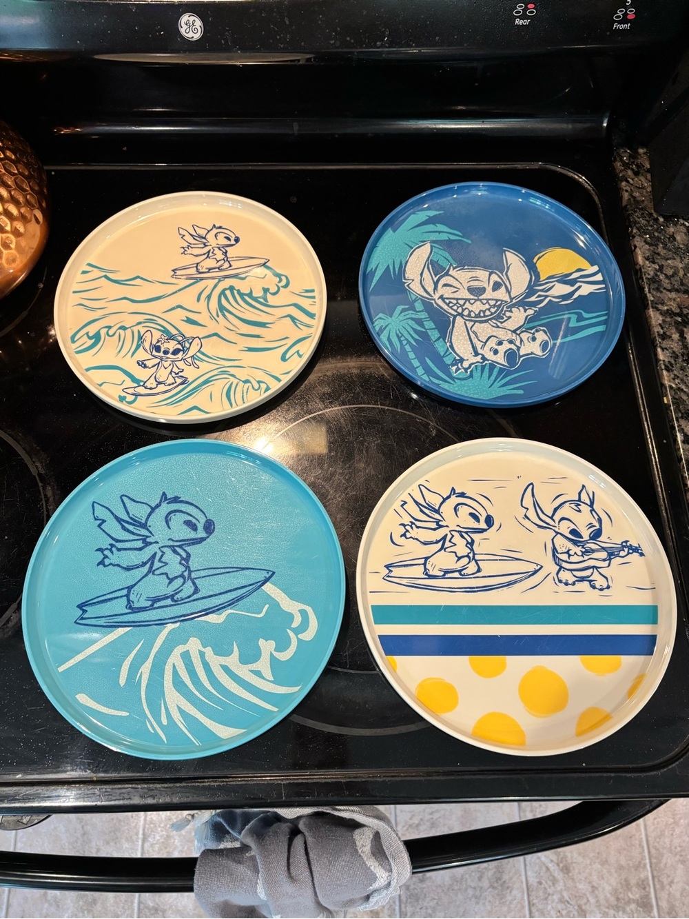 Disney Store Stitch Melamine plates